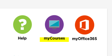 mySaskPolytech page, highlighting the "My Courses" button