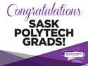Congratulations Grads lawn sign option 2 by SaskPolytech