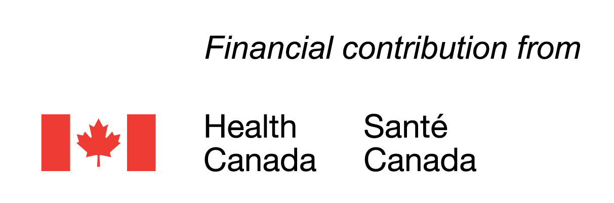 Financial contribution from Health Canada logo in English