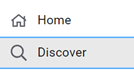 Side navigation menu that displays home first then discover.