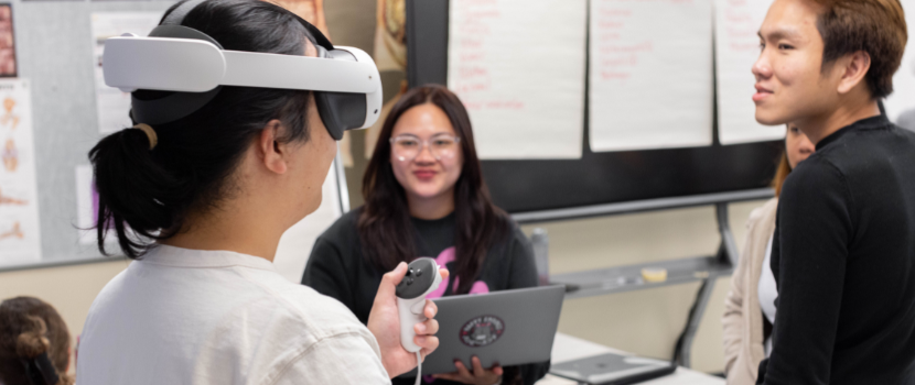 students using VR