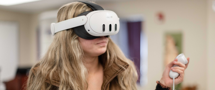 students using VR