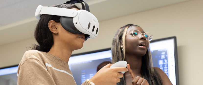 students using VR