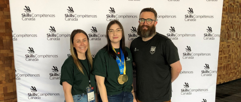 Cody, Kyla and Leah at Skills 