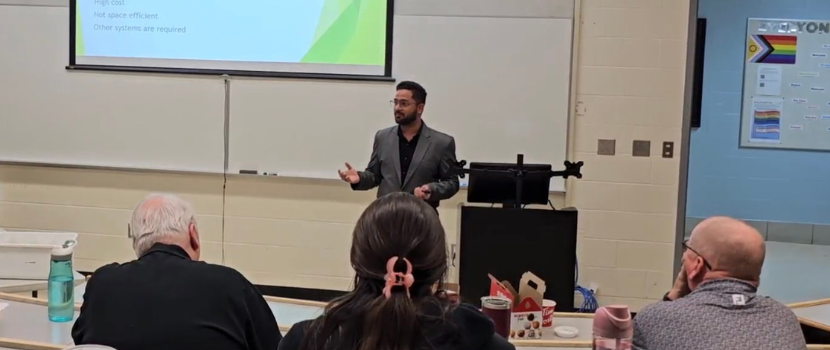 Vishal giving a presentation