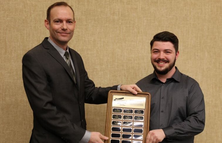 Co-op student of the year accepts award