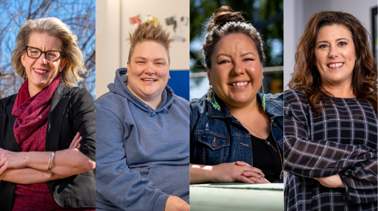  Left to right: Carmelle Ottenbreit, Victoria Hopkins, Mandy Bull, Tanya Mazurek. 