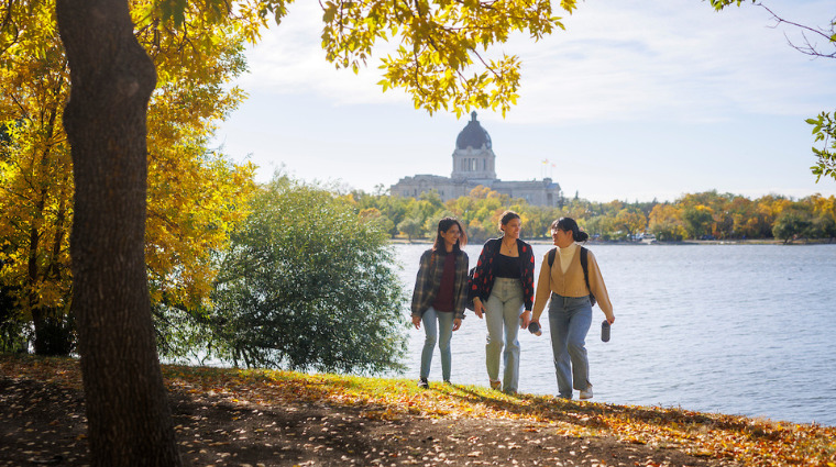 Image credit: Saskatchewan Polytechnic. Students Trixie Lucas, Camila Puertas and Dan Quach.