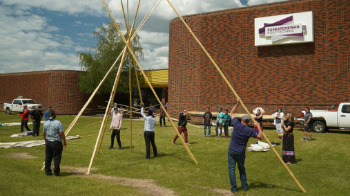 Tipi training key to transferring important knowledge from local First Nation to Saskatchewan Polytechnic faculty, staff  