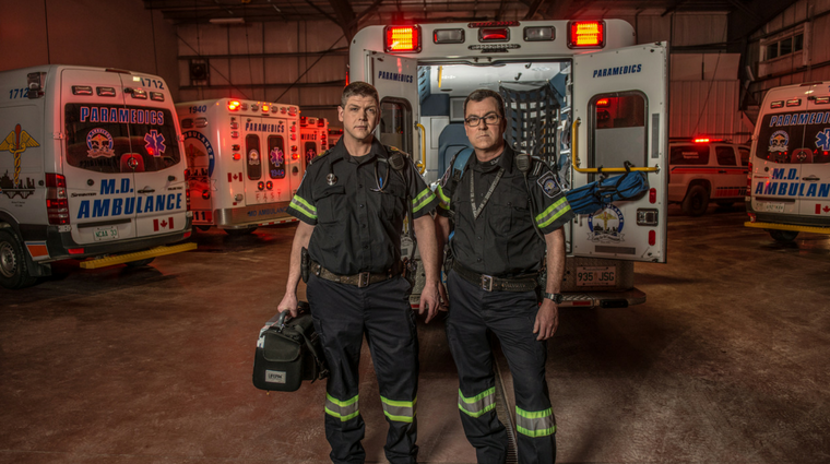Image credit: Paramedics: Emergency Response (photo of Brett Hart, a 2000 Advanced Care Paramedic graduate and his partner Ben)