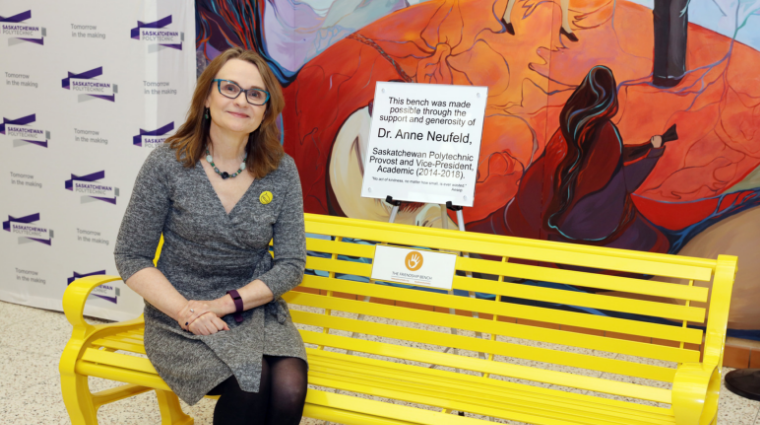 Friendship Benches at Saskatchewan Polytechnic promotes conversations about wellness