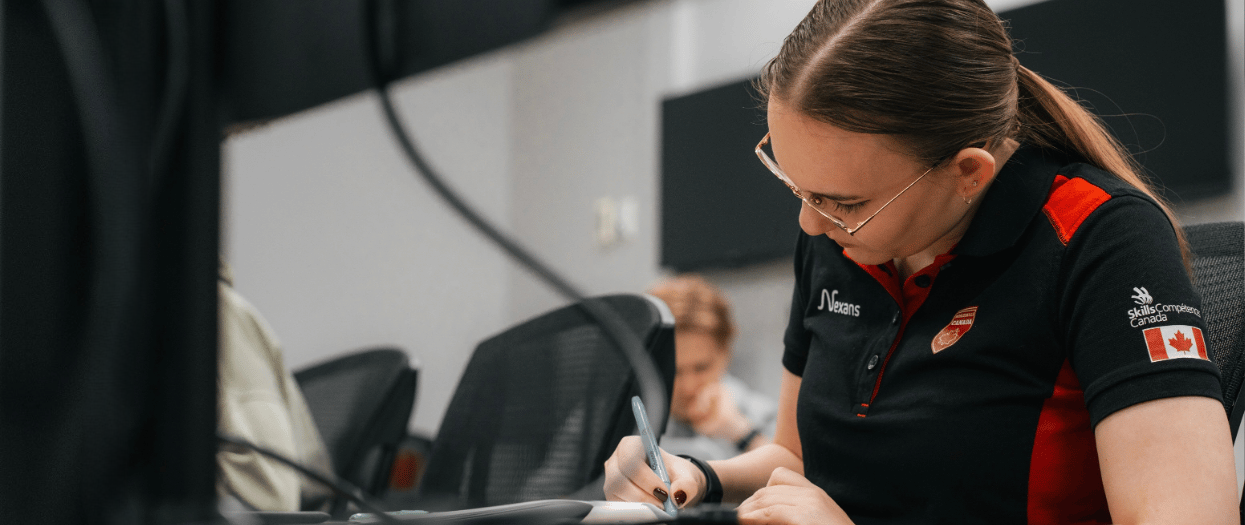 Jorda working at a computer