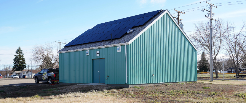 Energy lab in moose jaw with solar panels
