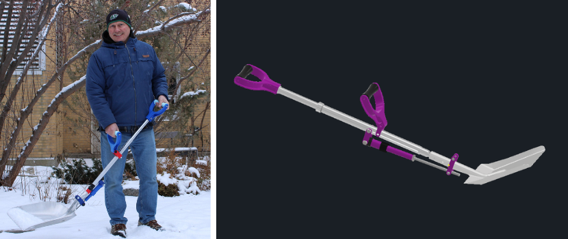 ergonomic snow shovel