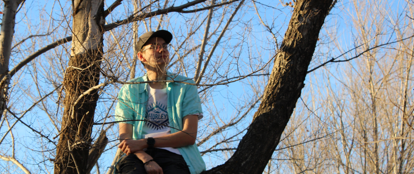 Nicholas Duggan in a tree