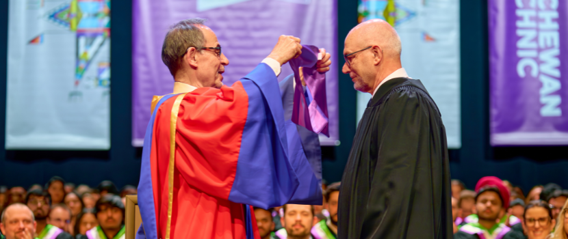 leon friesen receiving award