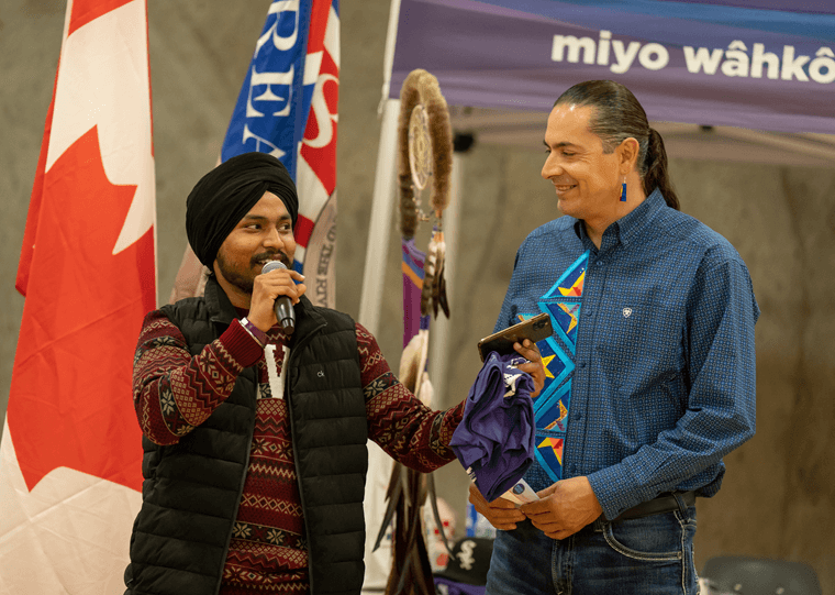 Powwow announcer