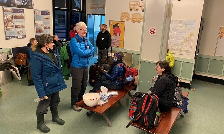 Polar Bear Eco Trip waiting at the train station