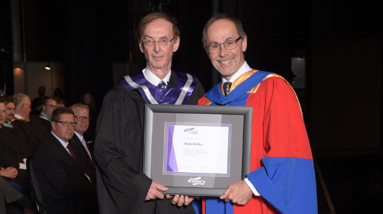 Merlis Belsher receives honorary diploma at Saskatoon Convocation